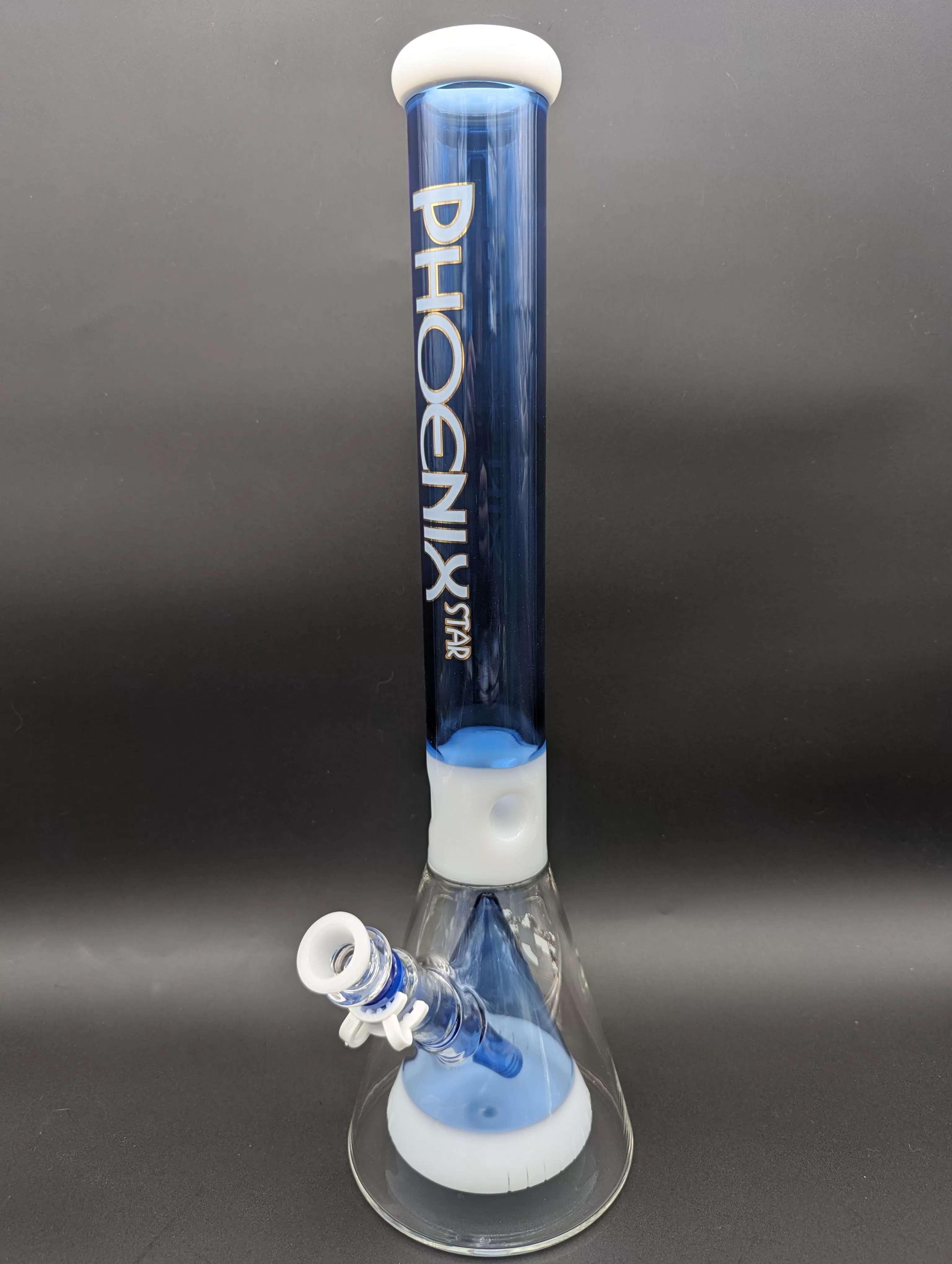 18 Phoenix Glass Beaker with Collins Pyramid Perc