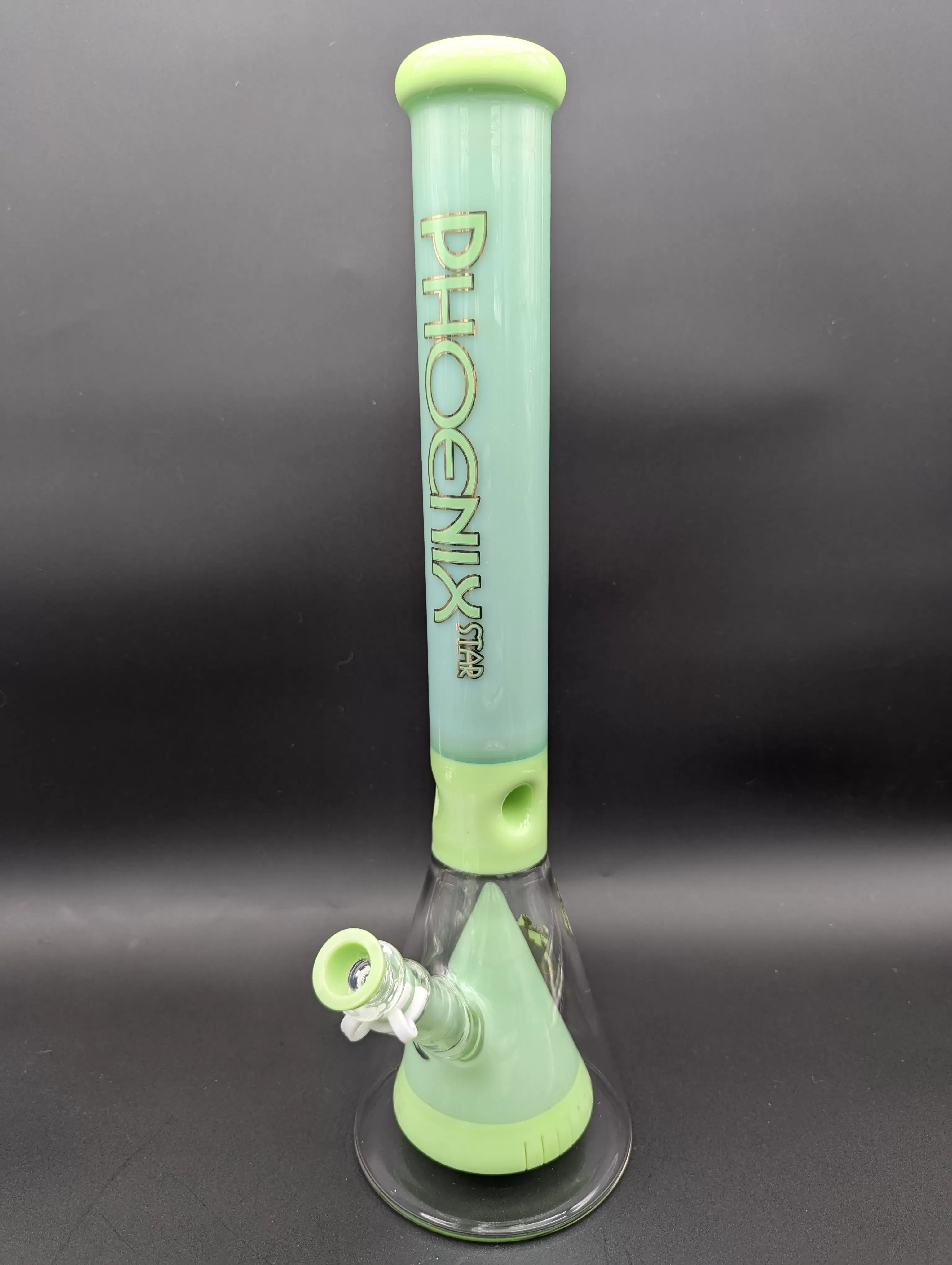 18 Phoenix Glass Beaker with Collins Pyramid Perc