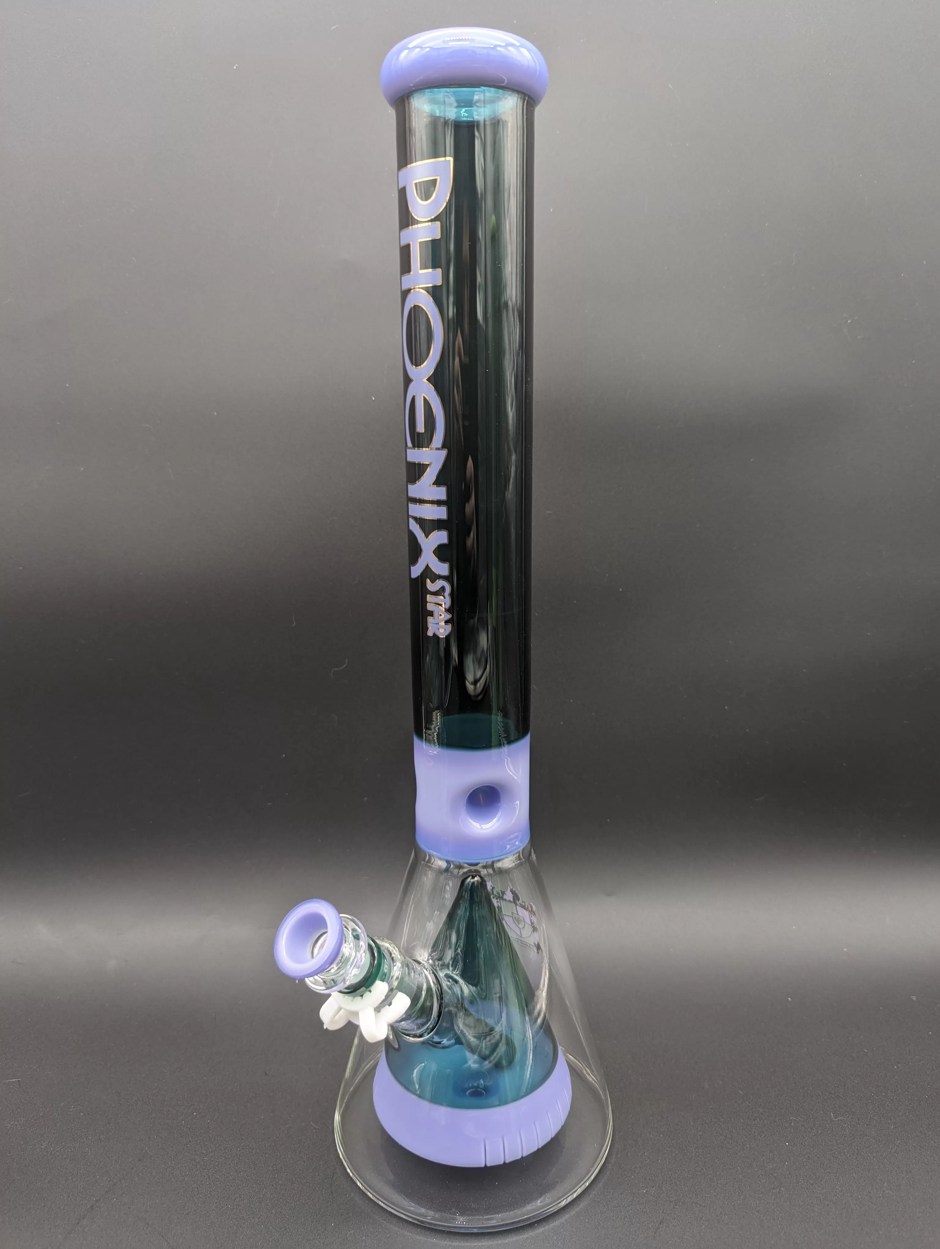 18 Phoenix Glass Beaker with Collins Pyramid Perc