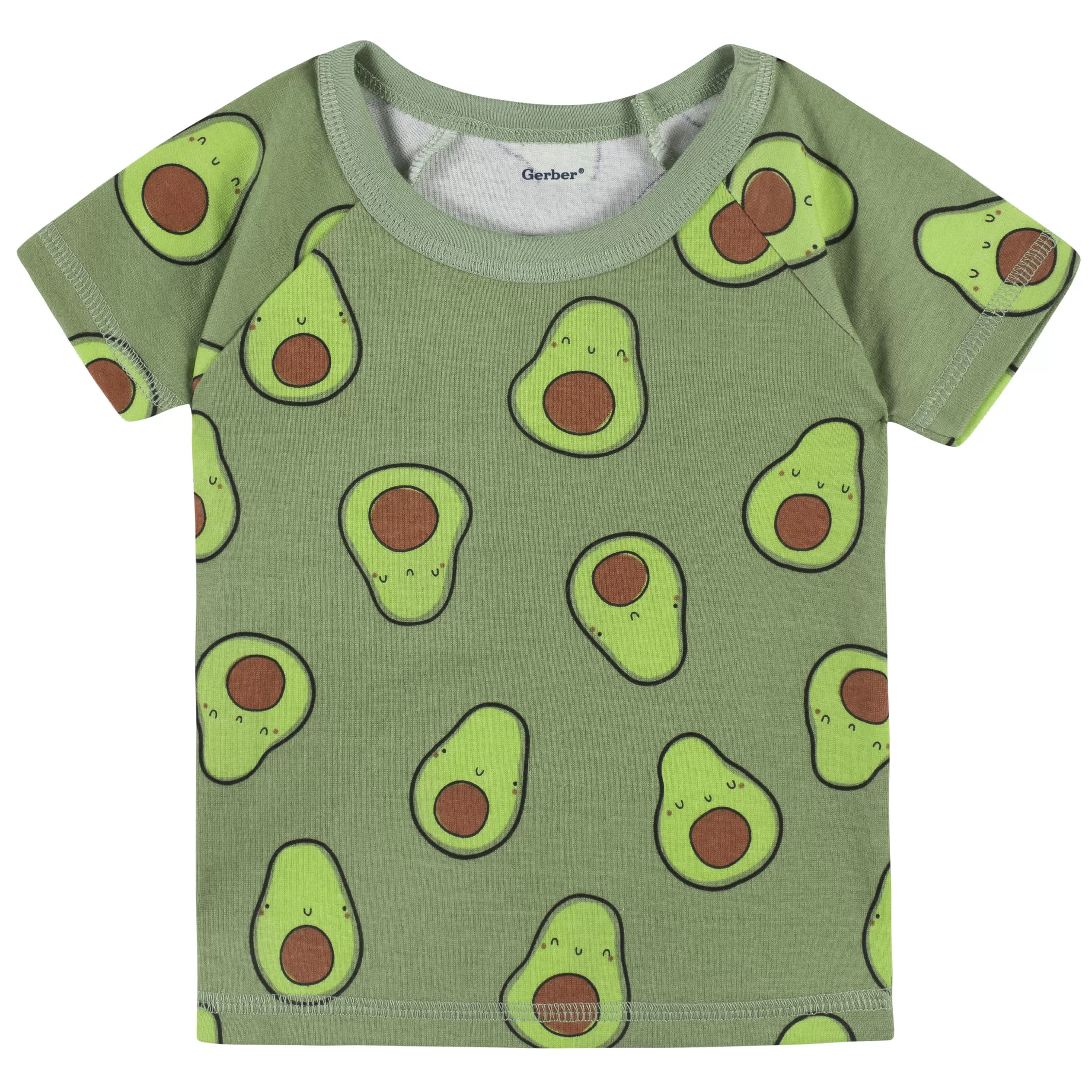 4-Piece Baby & Toddler Green Avocado Snug Fit Cotton Pajamas