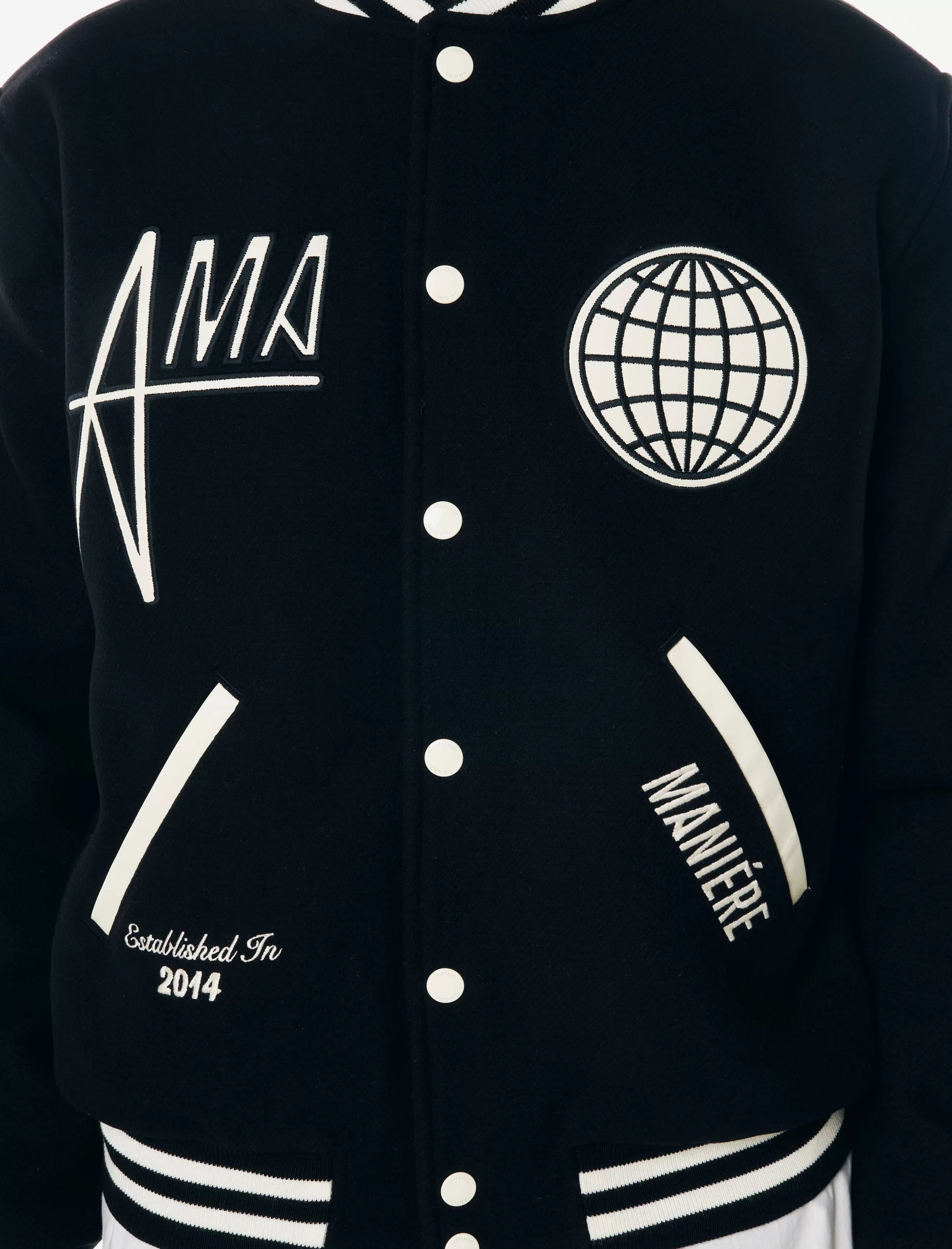 A MA MANIRE ANNIVERSARY VARSITY JACKET