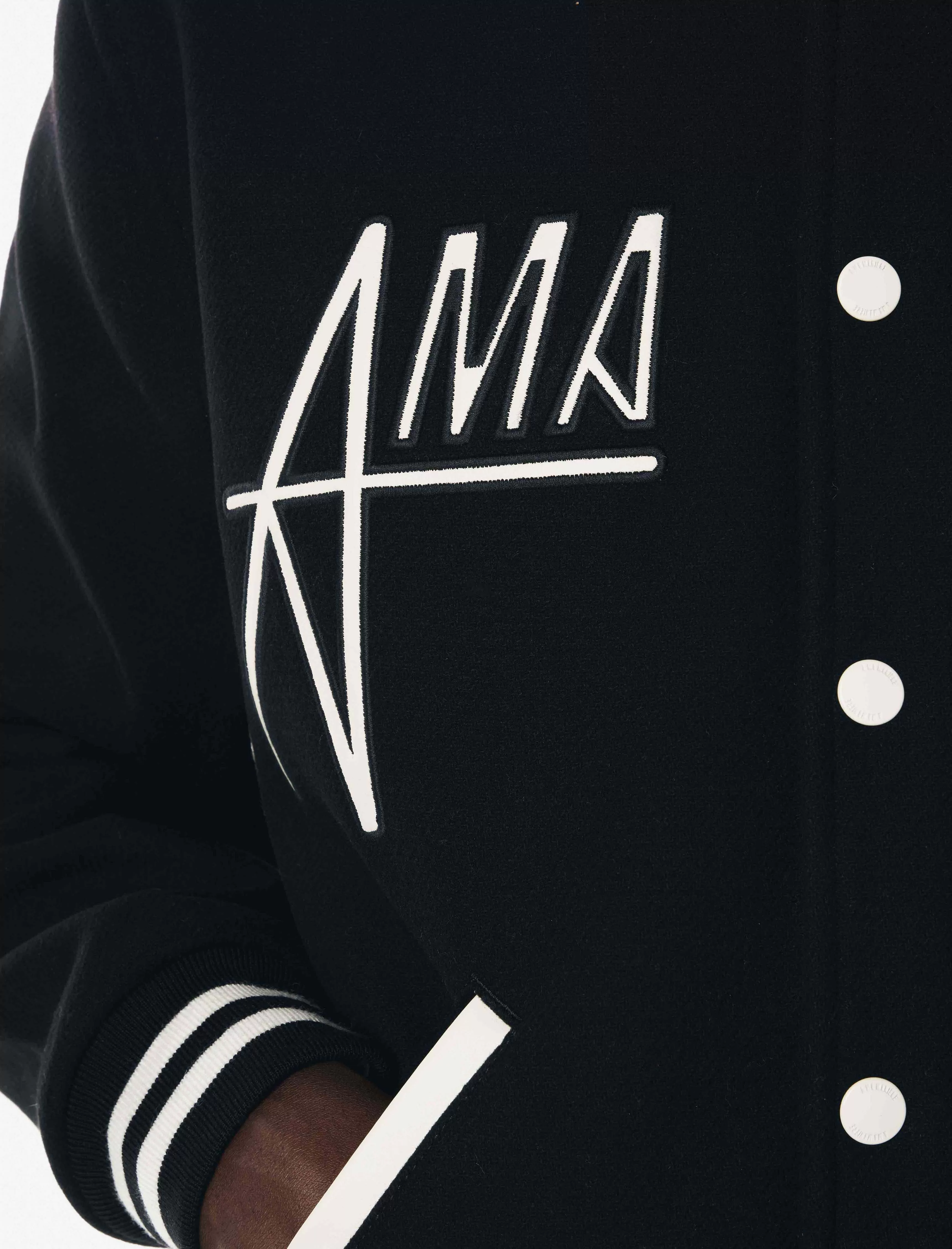 A MA MANIRE ANNIVERSARY VARSITY JACKET