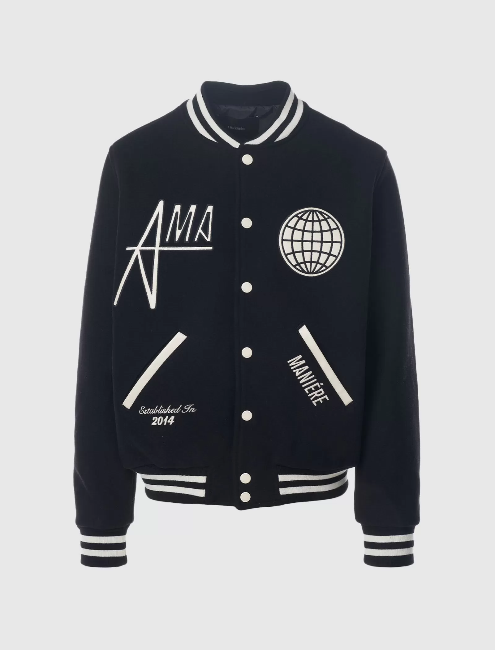 A MA MANIRE ANNIVERSARY VARSITY JACKET