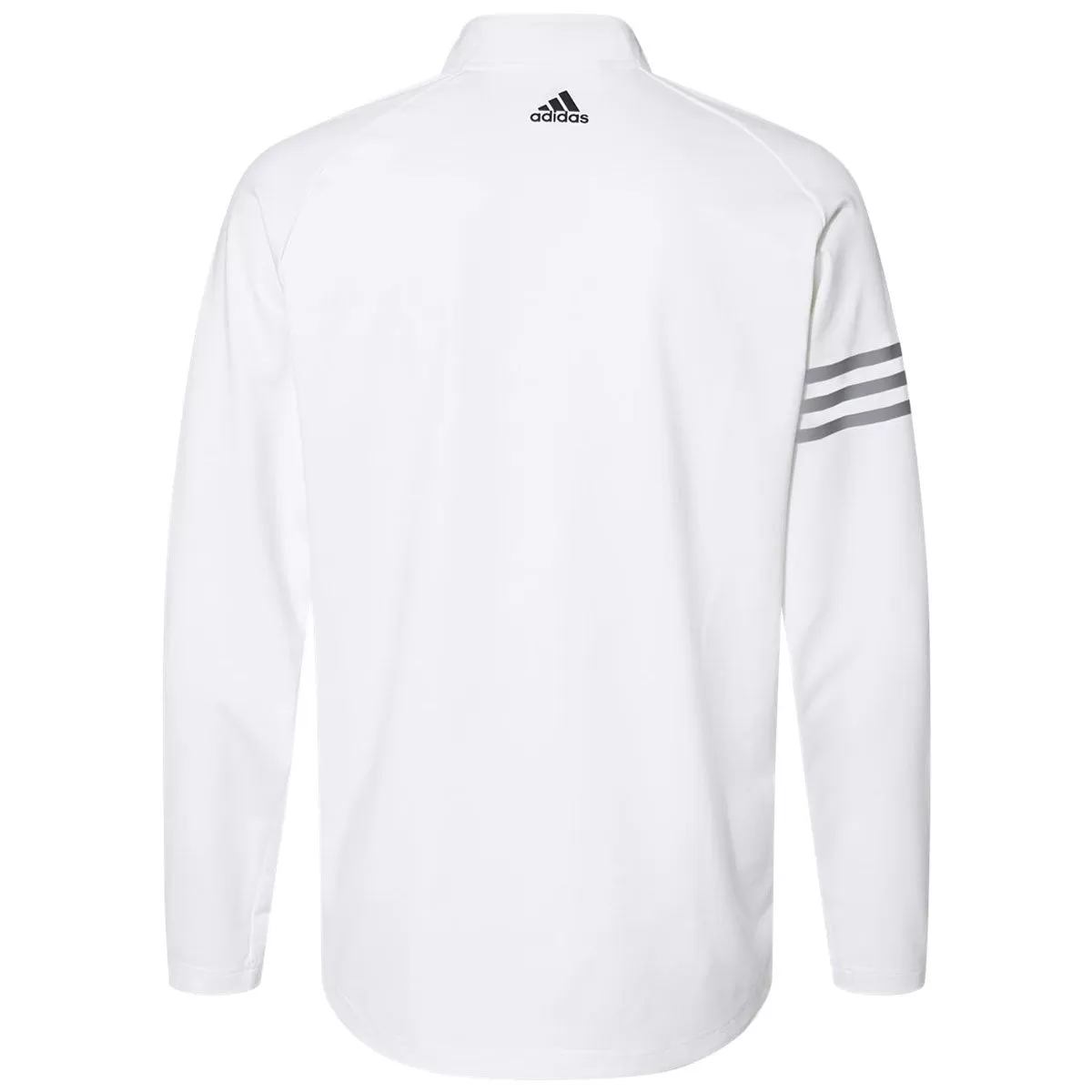 adidas Men's White/Grey Three Heather/Grey Three 3-Stripes Competition Quarter-Zip Pullover