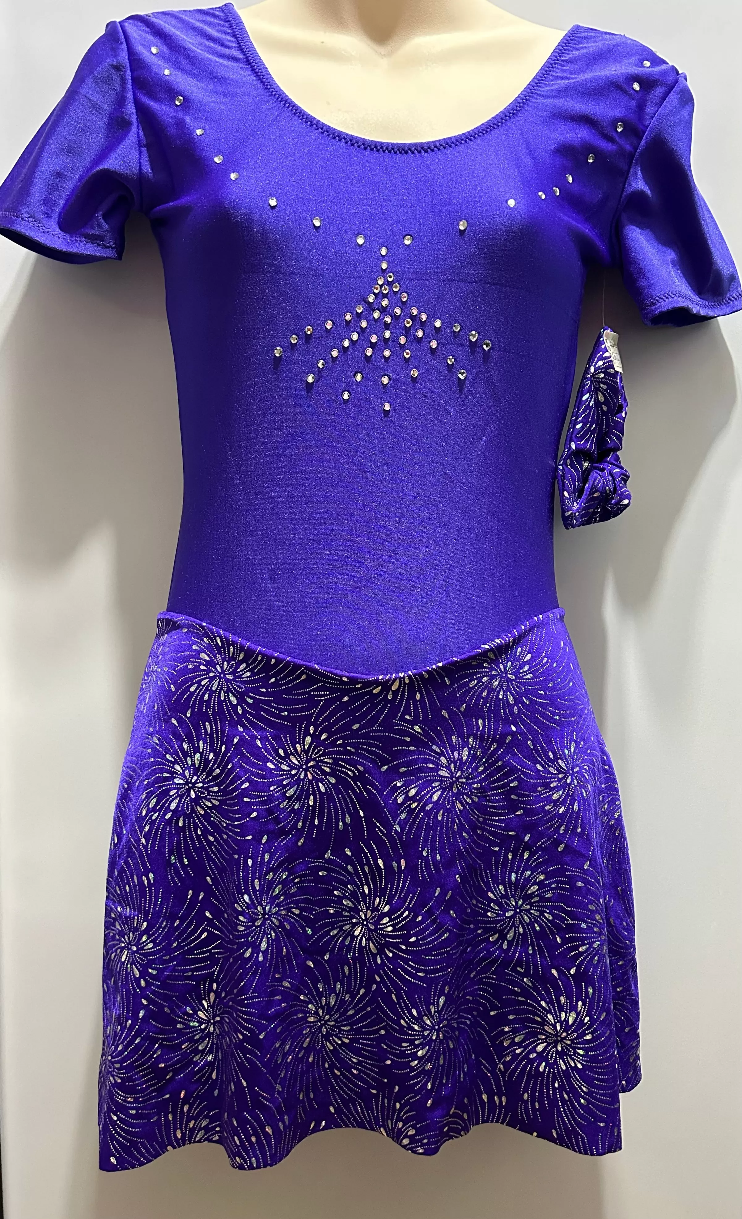 Adult Small Sparkling Purple Skate Dress