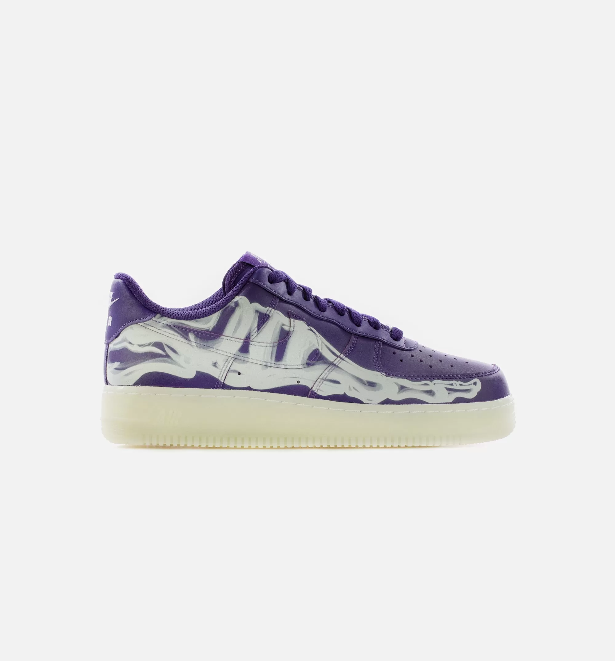 Air Force 1 Purple Skeleton Mens Lifestyle Shoe - Court Purple-White