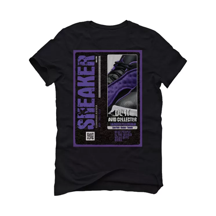 Air Jordan 13 Retro Purple Venom Black T-Shirt (SNEAKER COLLECTOR)