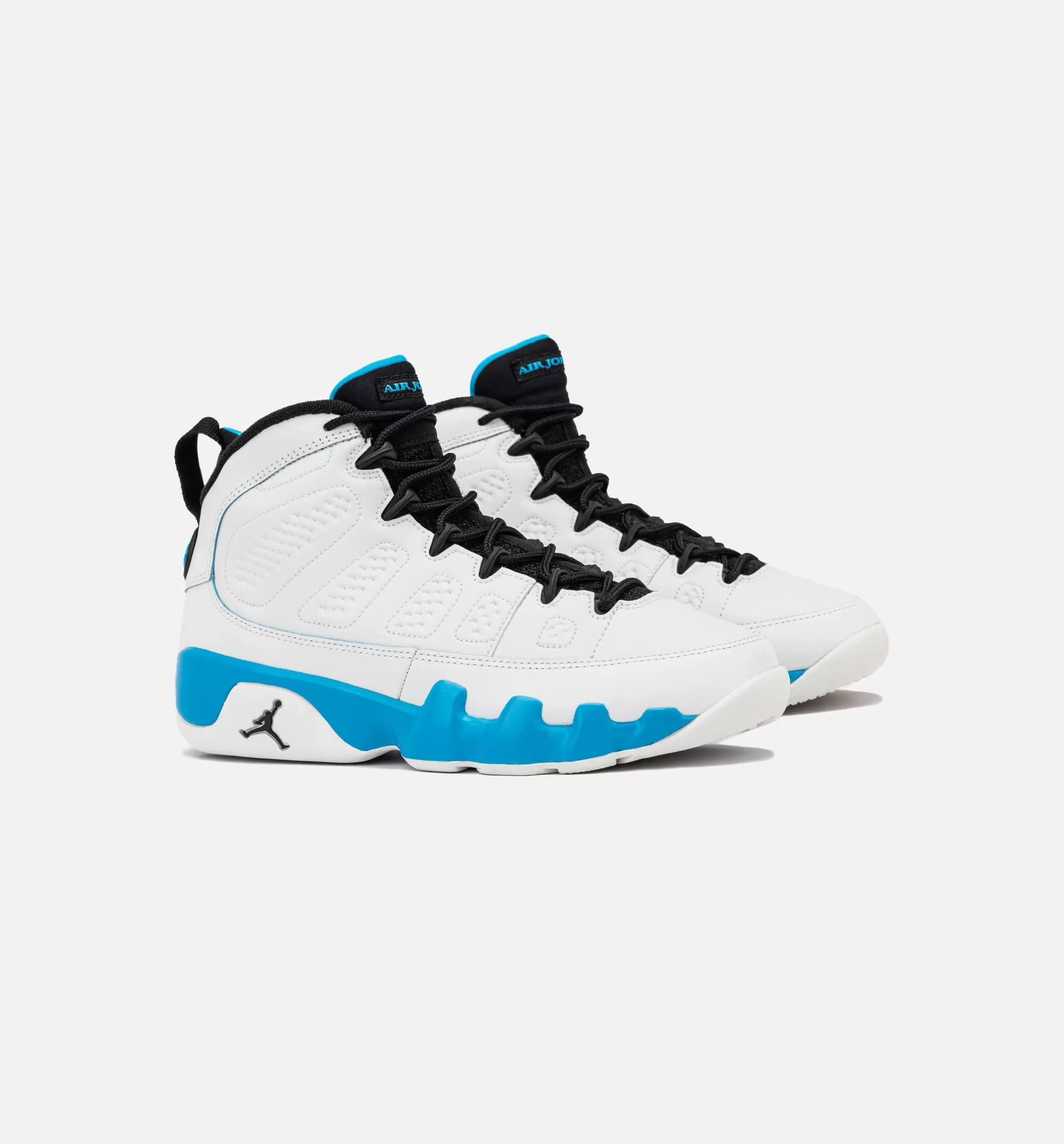 Air Jordan 9 Retro Powder Blue Grade School Lifestyle Shoe - Summit White/Black/Powder Blue