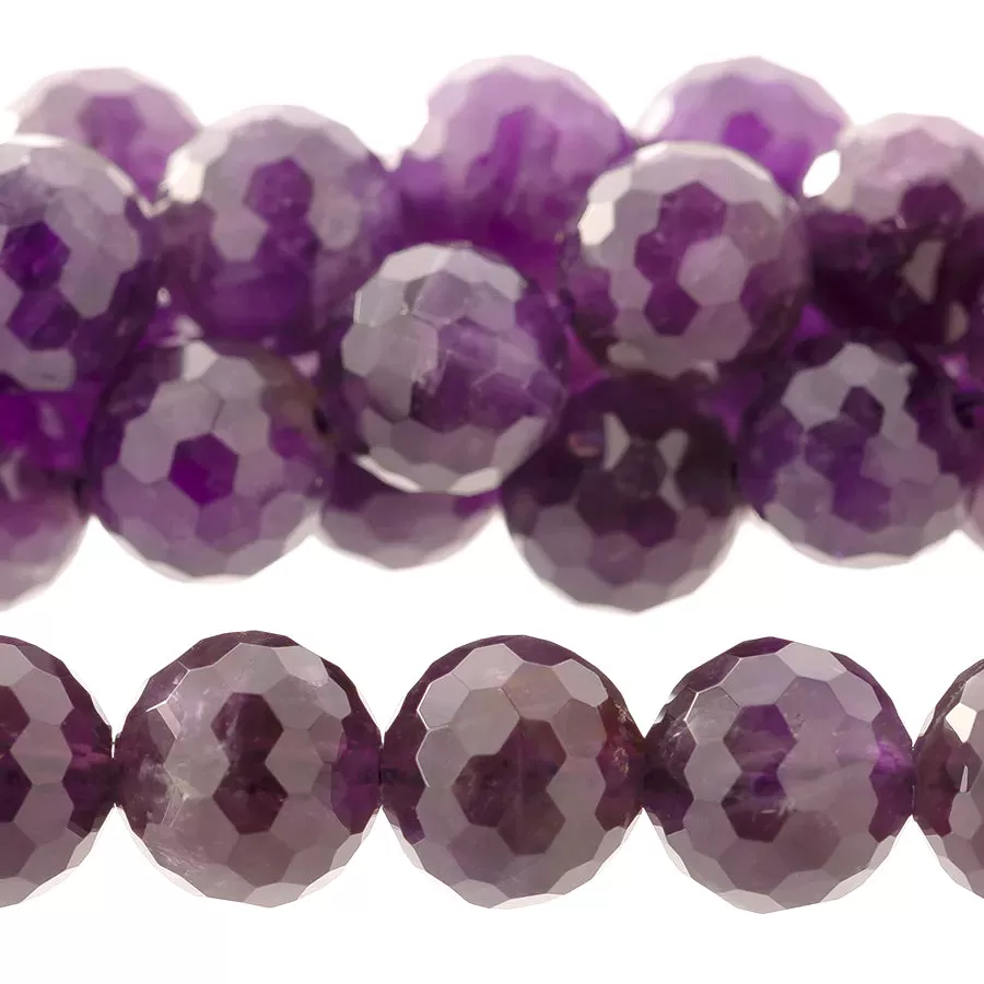 Amethyst 10mm Round Faceted - 15-16 Inch