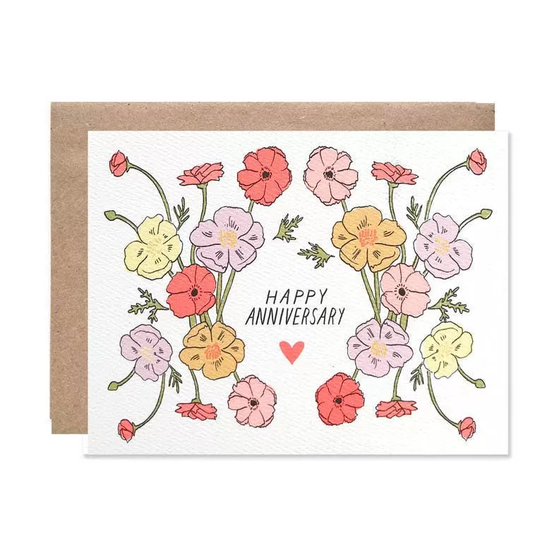 Anniversary Poppies Card