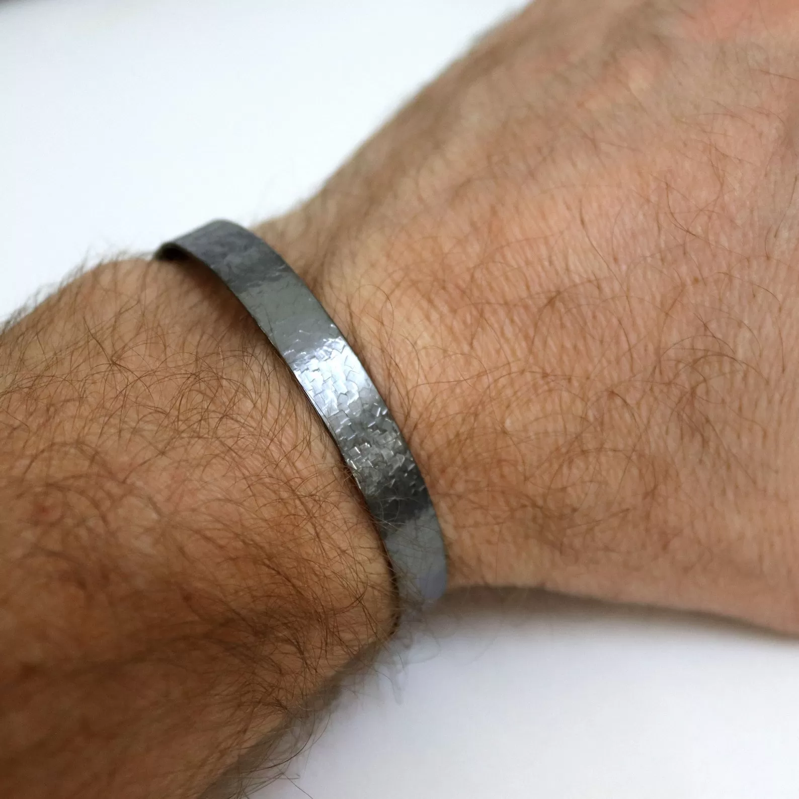 Antiqued Finish Cuff - Black Bracelet for Men