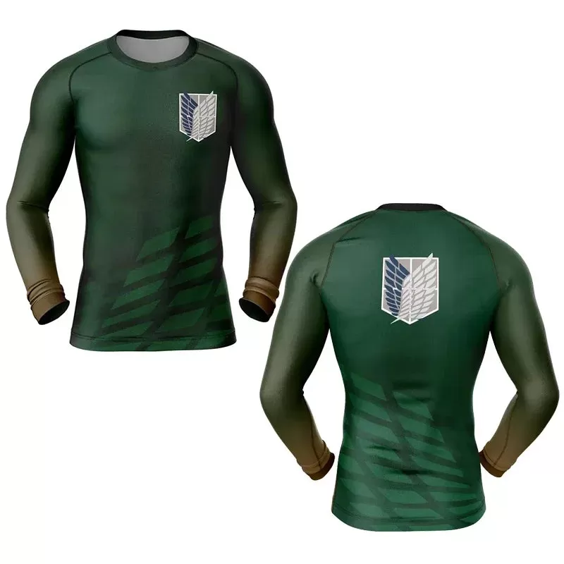 Attack on Titan 'Survey Corps' Long Sleeve Compression Rashguard