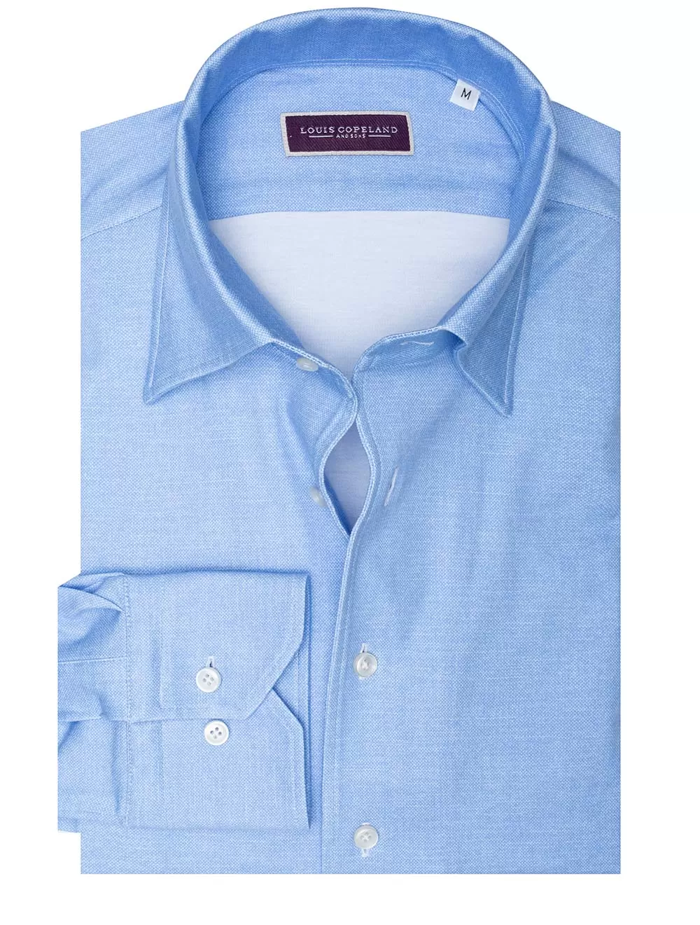 Belmont Jersey Stretch Cotton Shirt Blue