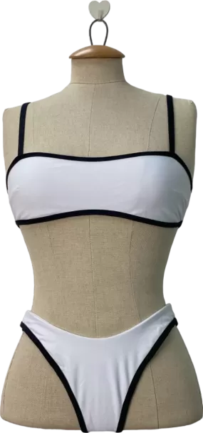 Bikini Bible White Bikini Swimwear Set UK XS/S