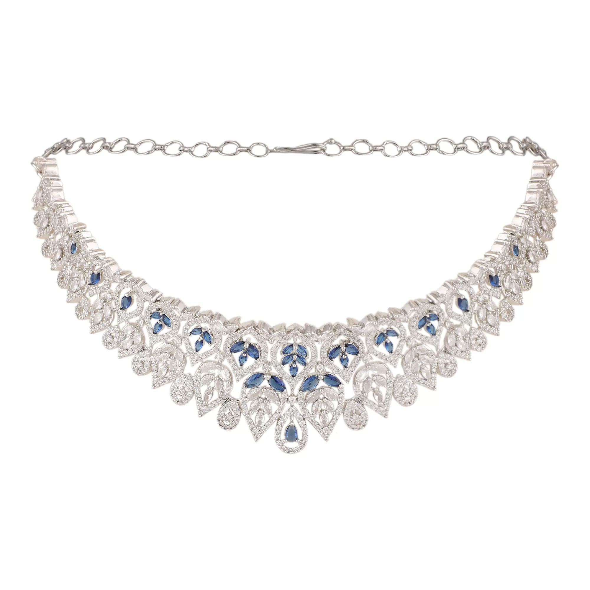 Blue-White Choker Necklace