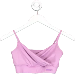 Bo   Tee Purple Cross Front Sports Bra UK S