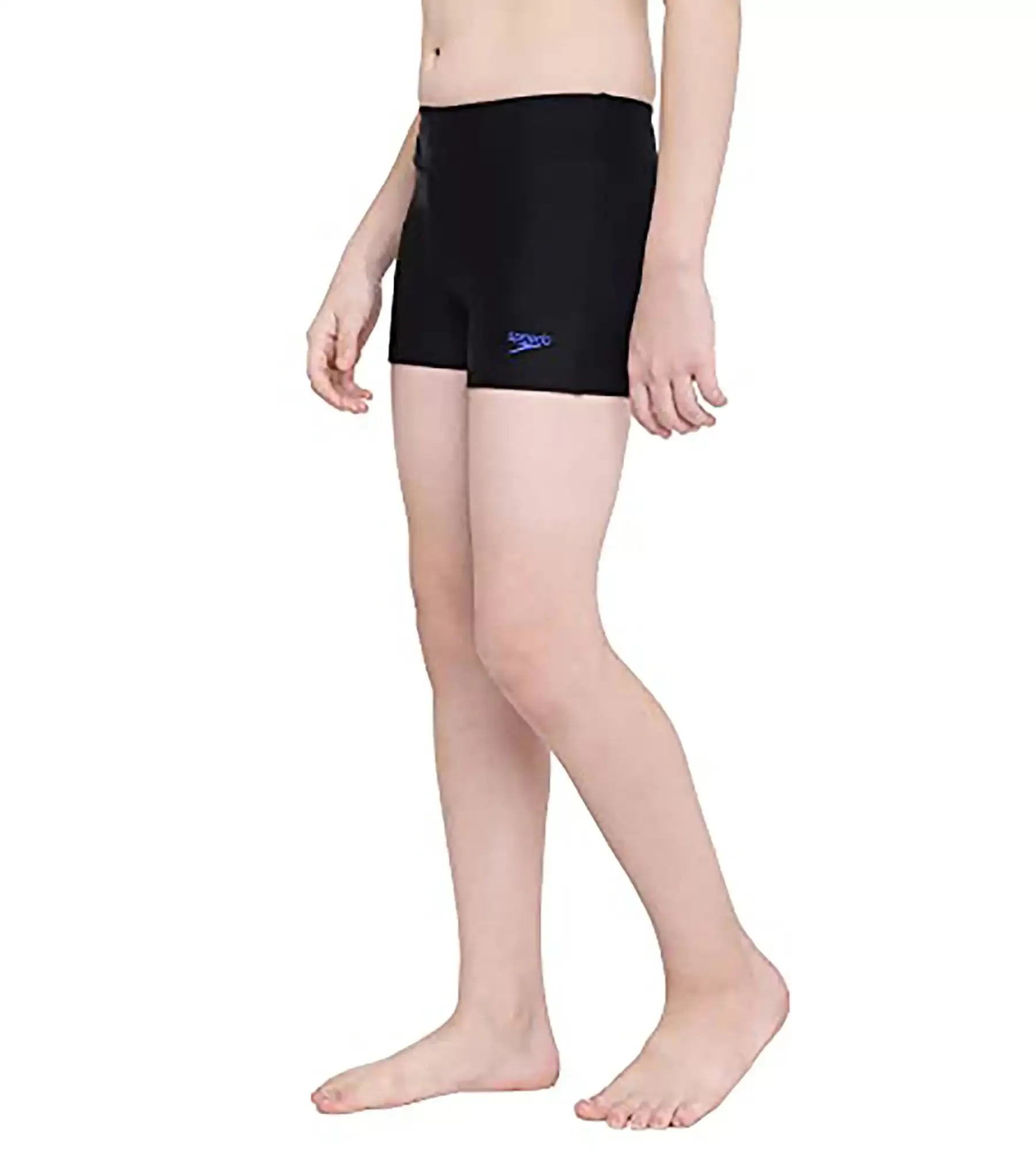 Boy's Endurance Essential Houston Aquashort - Black  &  Blue Flame