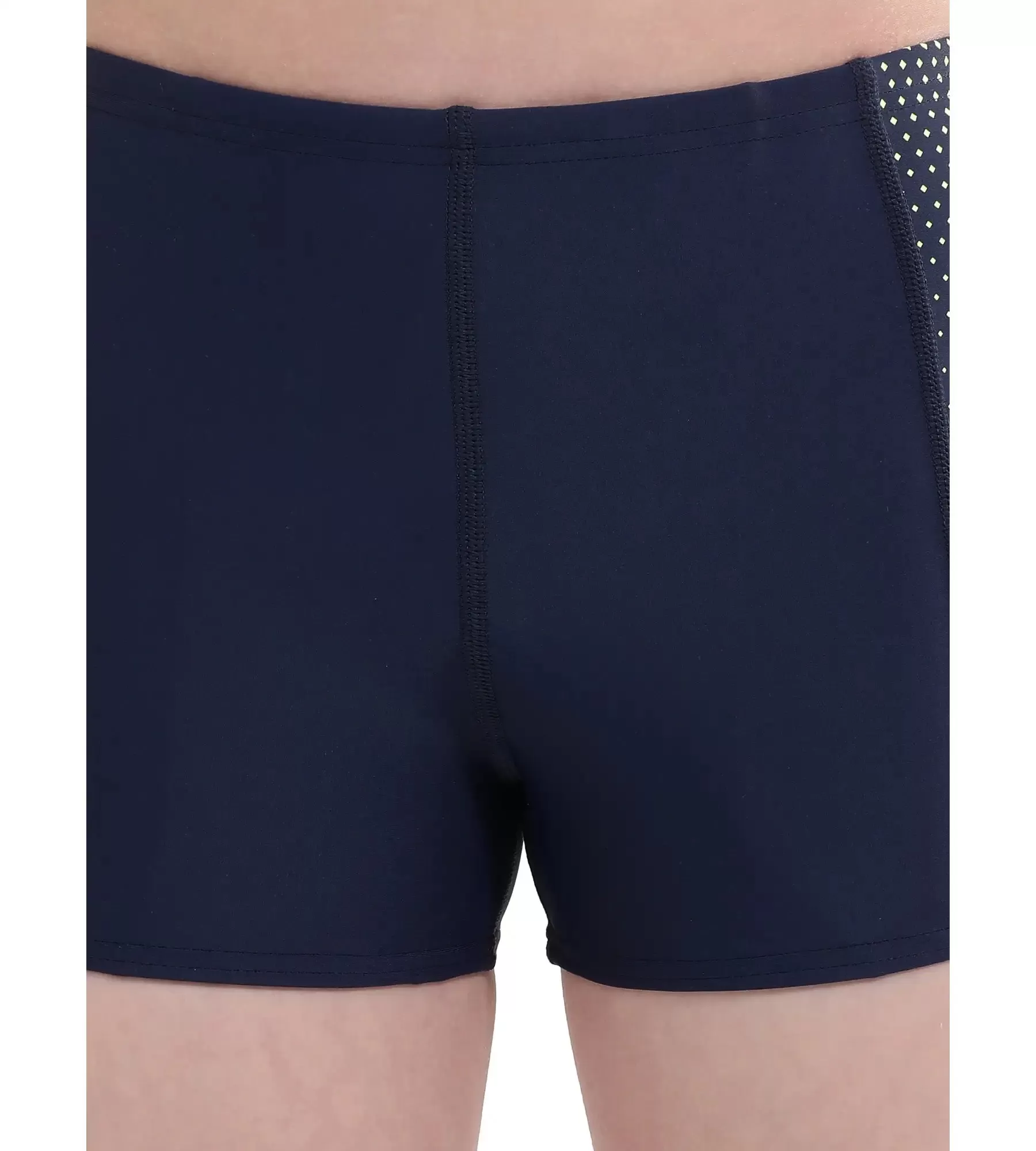 Boy's Endurance Gala Logo Panel Aquashort -  Navy & Bright Zest