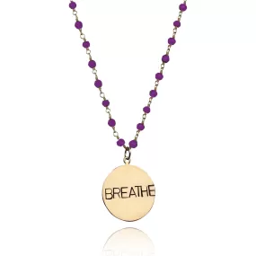 BREATHE Amethyst Necklace to Help Cope with Stress (GF)