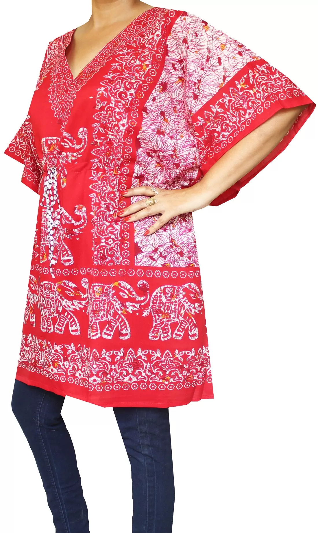 Caftan Printed Womens Tunic Beach Dress