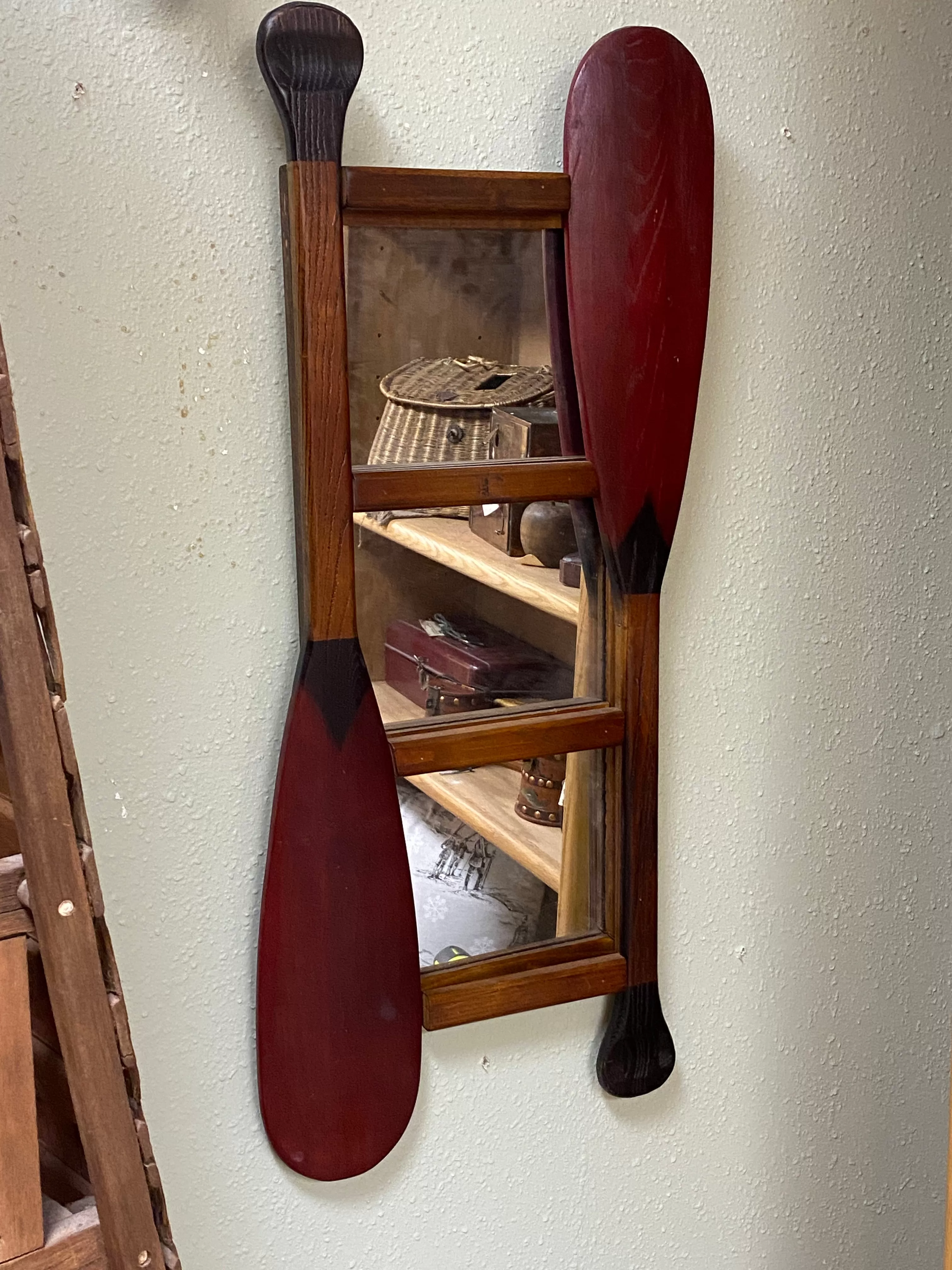 Canoe Paddle 3-Panel Mirror