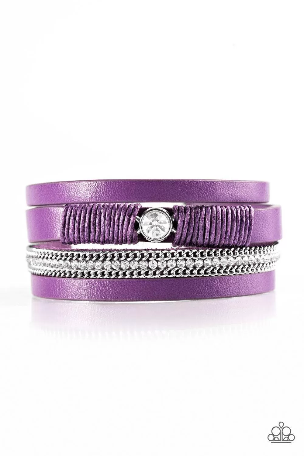 Catwalk Craze Purple Leather Urban Bracelet - Paparazzi Accessories