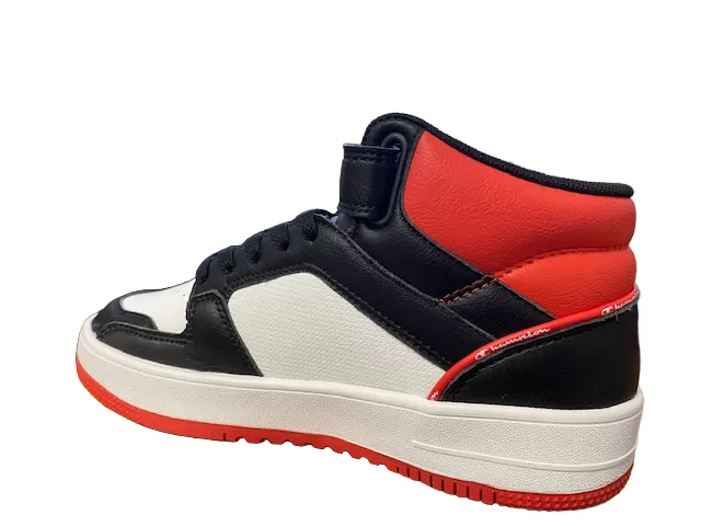 Champion Boys' high shoe with lace and strap Rebound 2.0 Mid GS S32413 KK003 black-navy-red