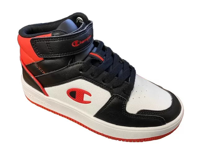 Champion Boys' high shoe with lace and strap Rebound 2.0 Mid GS S32413 KK003 black-navy-red