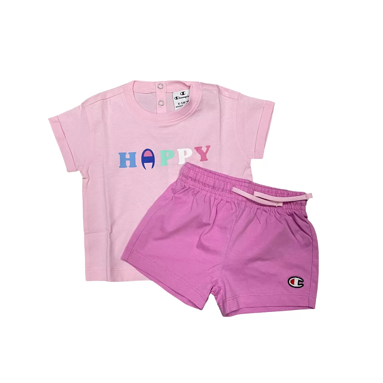 Champion children's outfit, t-shirt and shorts 404976 PS013 pink