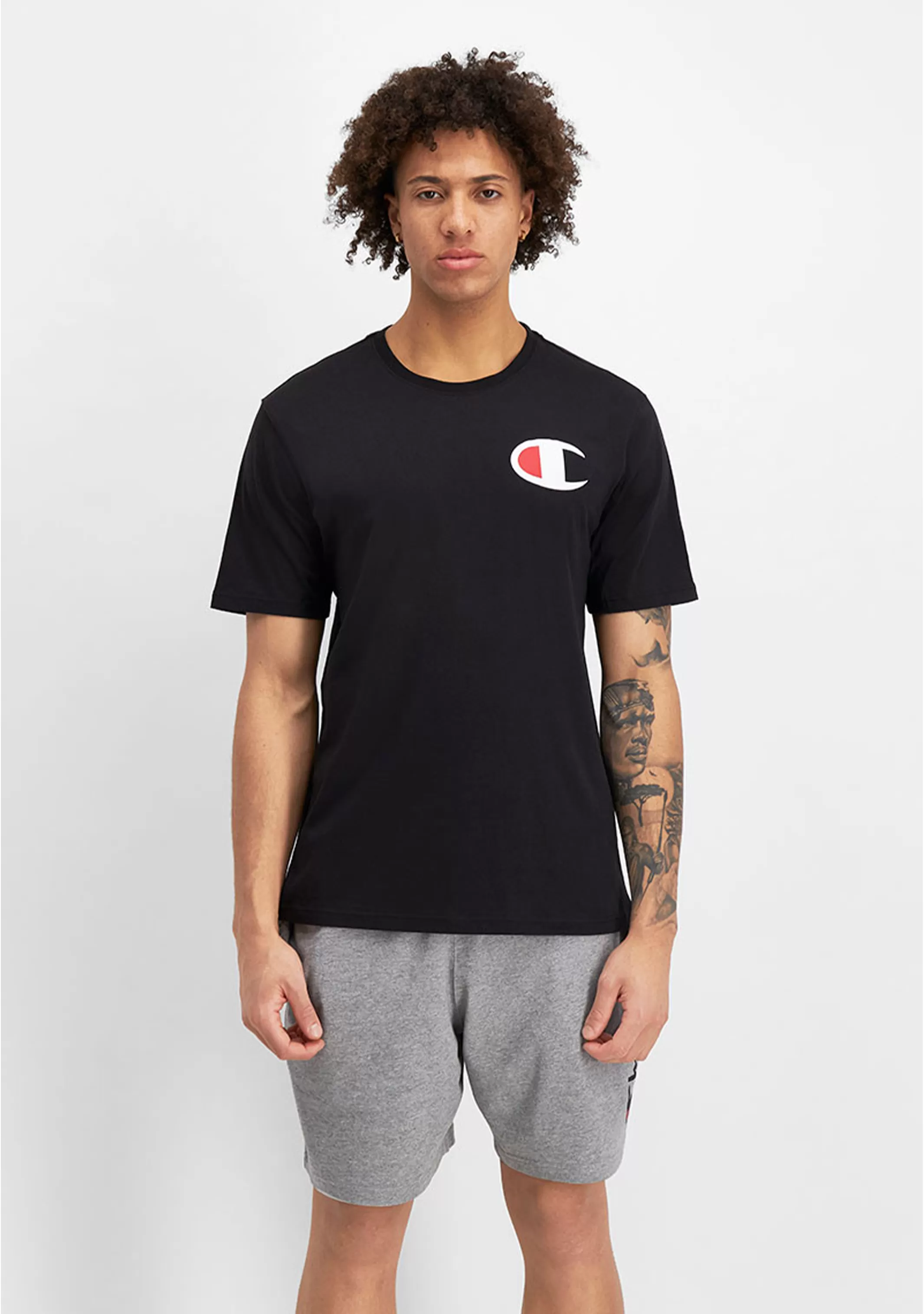 Champion Mens C Logo Tee Black <BR> AY68N BLK