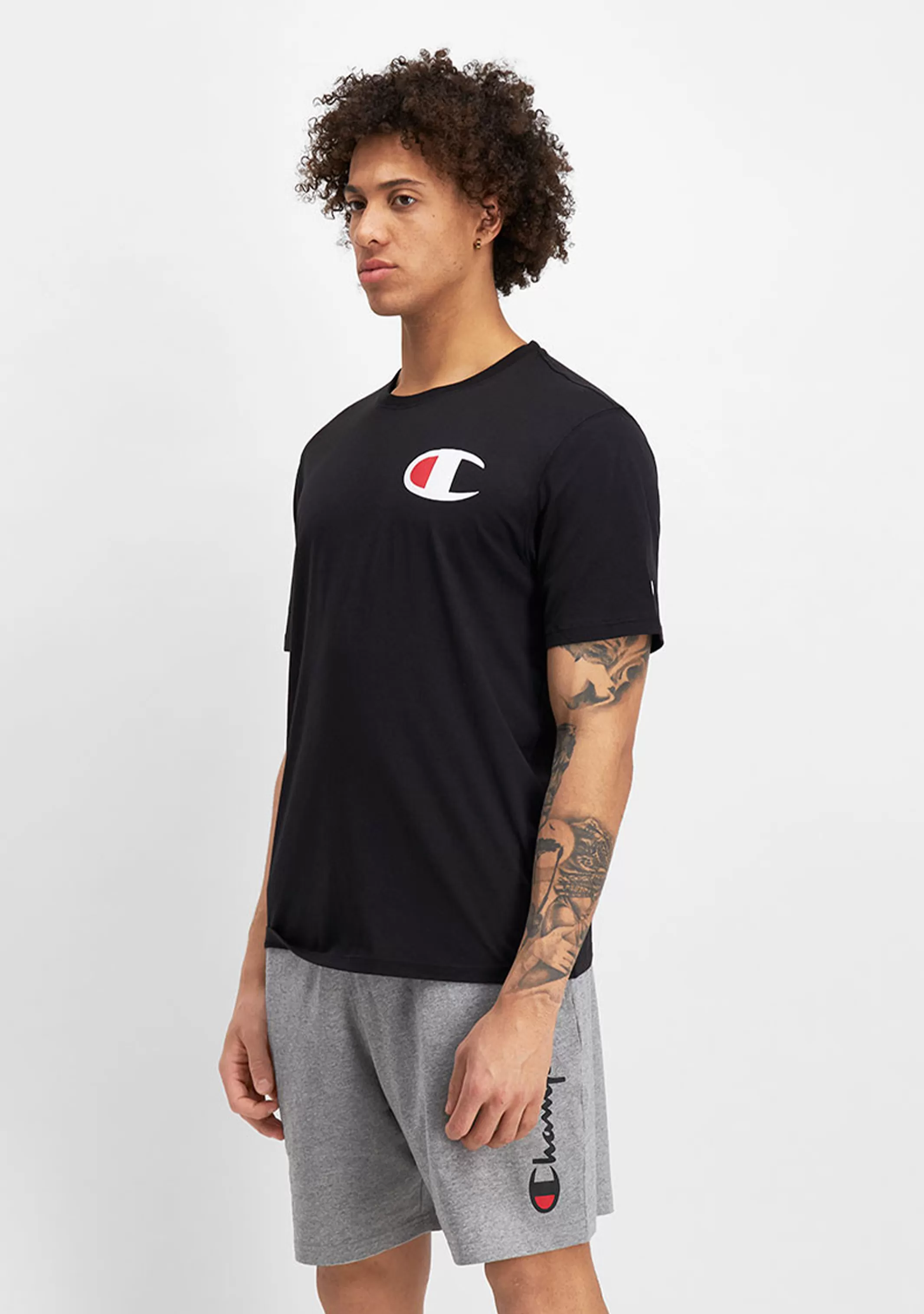 Champion Mens C Logo Tee Black <BR> AY68N BLK