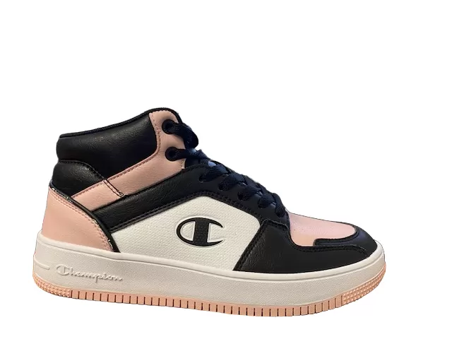 Champion Rebound 2.0 Mid S11471 KK001 black white pink women's high sneaker shoe