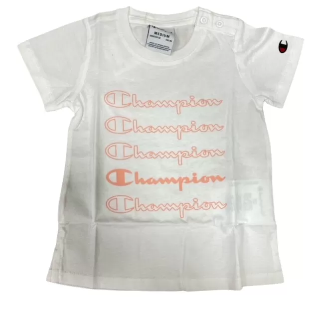 Champion short sleeve t-shirt for girls 404389 WW001 WHT white