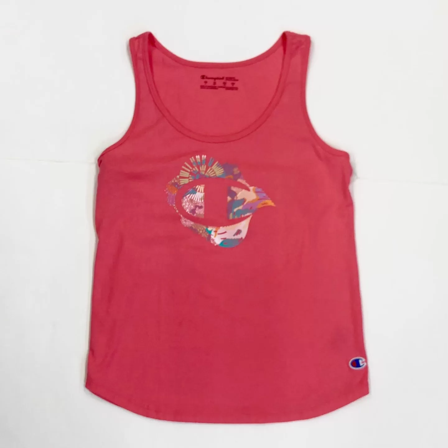 CHAMPION Tank Top Pattern Logo Women's Graphic T-Shirt