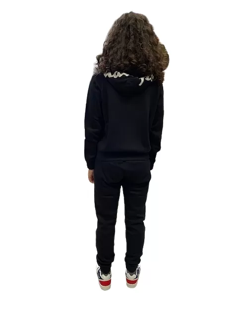 Champion women's sweatshirt tracksuit with hood 115737 KK001 NBK/NBK black