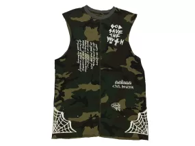 Civil Regime No Control Over Sized Camo Muscle T-Shirt