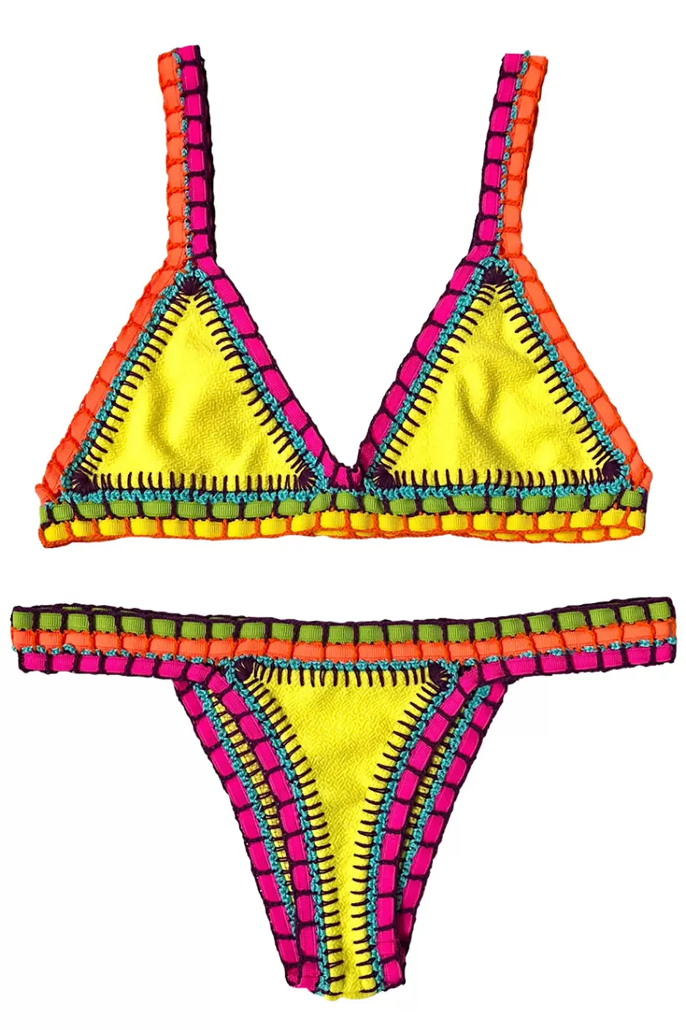 Coccoloba Swim Crochet Top in Yellow