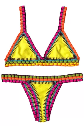 Coccoloba Swim Crochet Top in Yellow