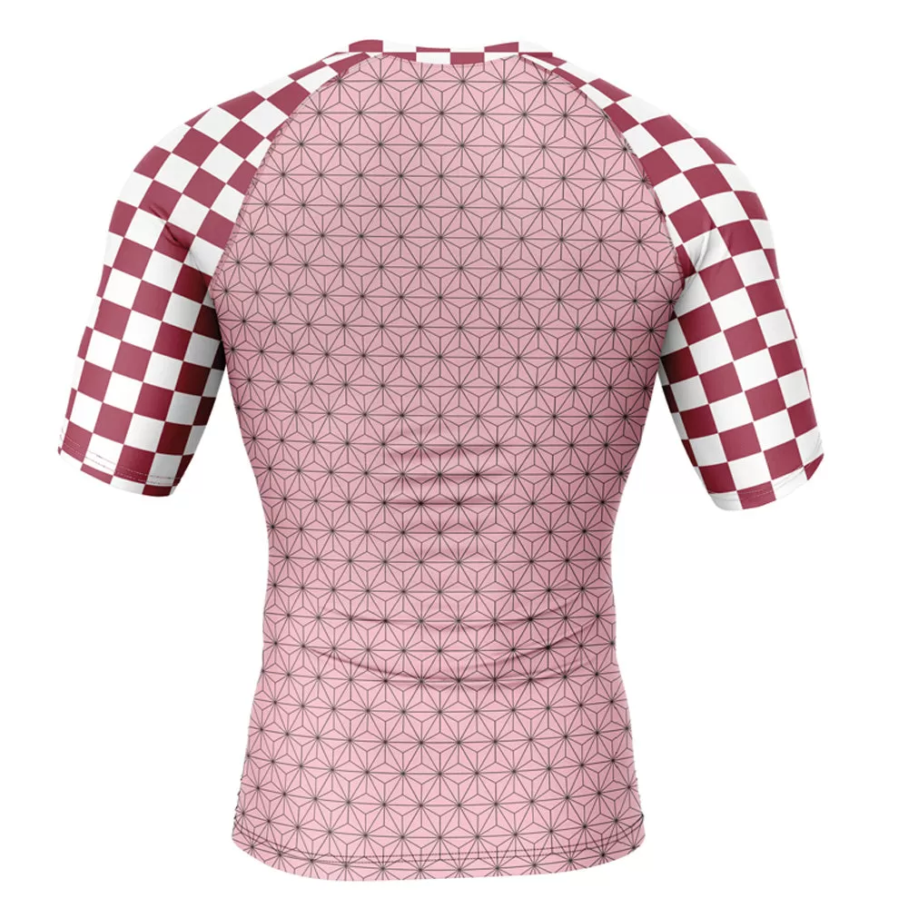 Demon Slayer 'Nezuko Print' Short Sleeve Compression Rashguard