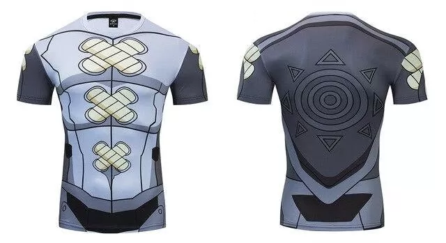 Digimon Compression 'Blackwargreymon' Premium Short Sleeve Rashguard