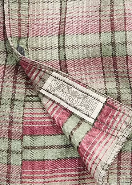 Double RL - Plaid Twill Workshirt - Sage/Pink