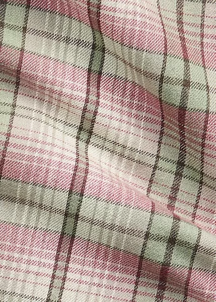 Double RL - Plaid Twill Workshirt - Sage/Pink