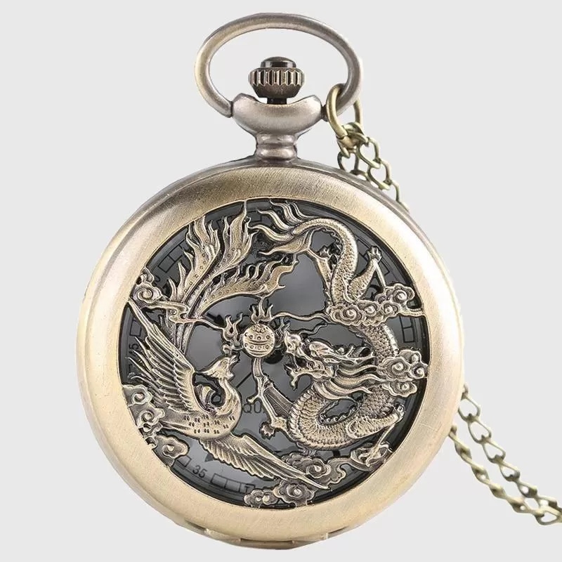 Dragon & Phoenix Pocket Watch