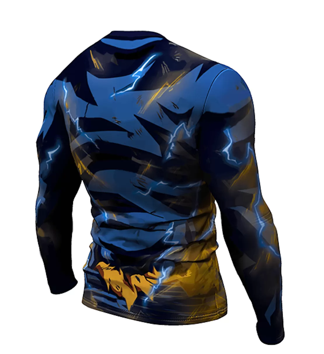 Dragon Ball Z Compression 'Battle Damaged Super Saiyan 2 | Goku' Premium Long Sleeve Rashguard