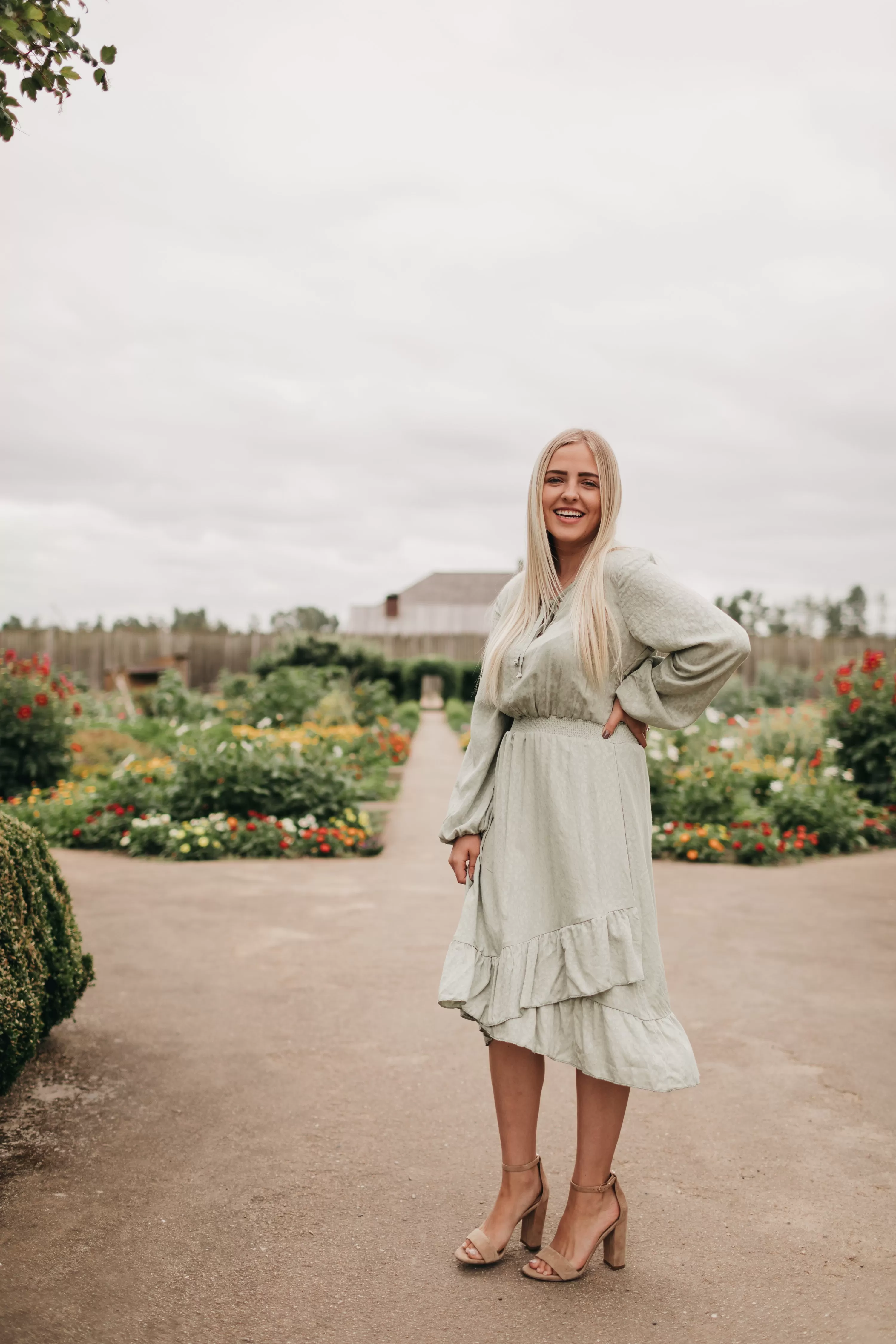 Elizabeth Dress in Sage