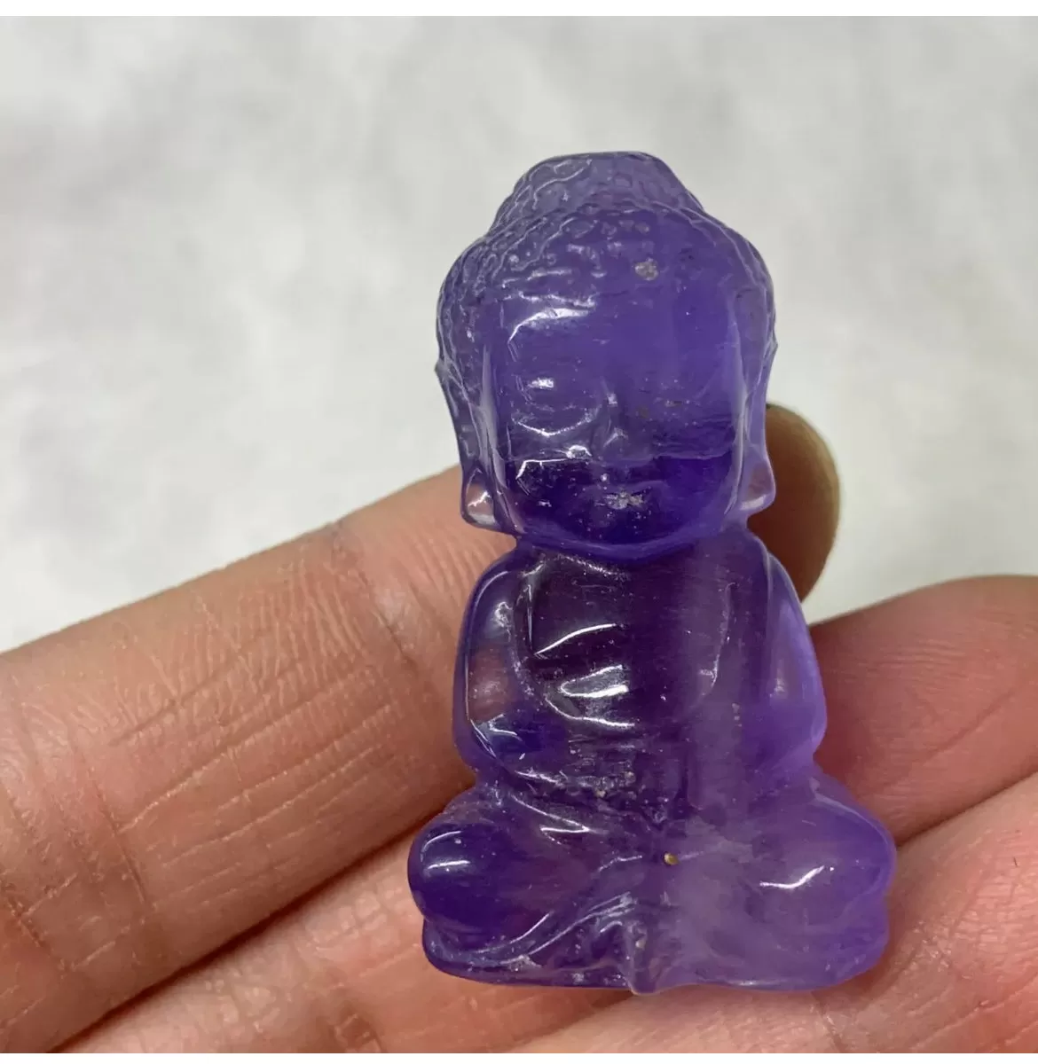 Fluorite gemstone Crystal Baby Buddha