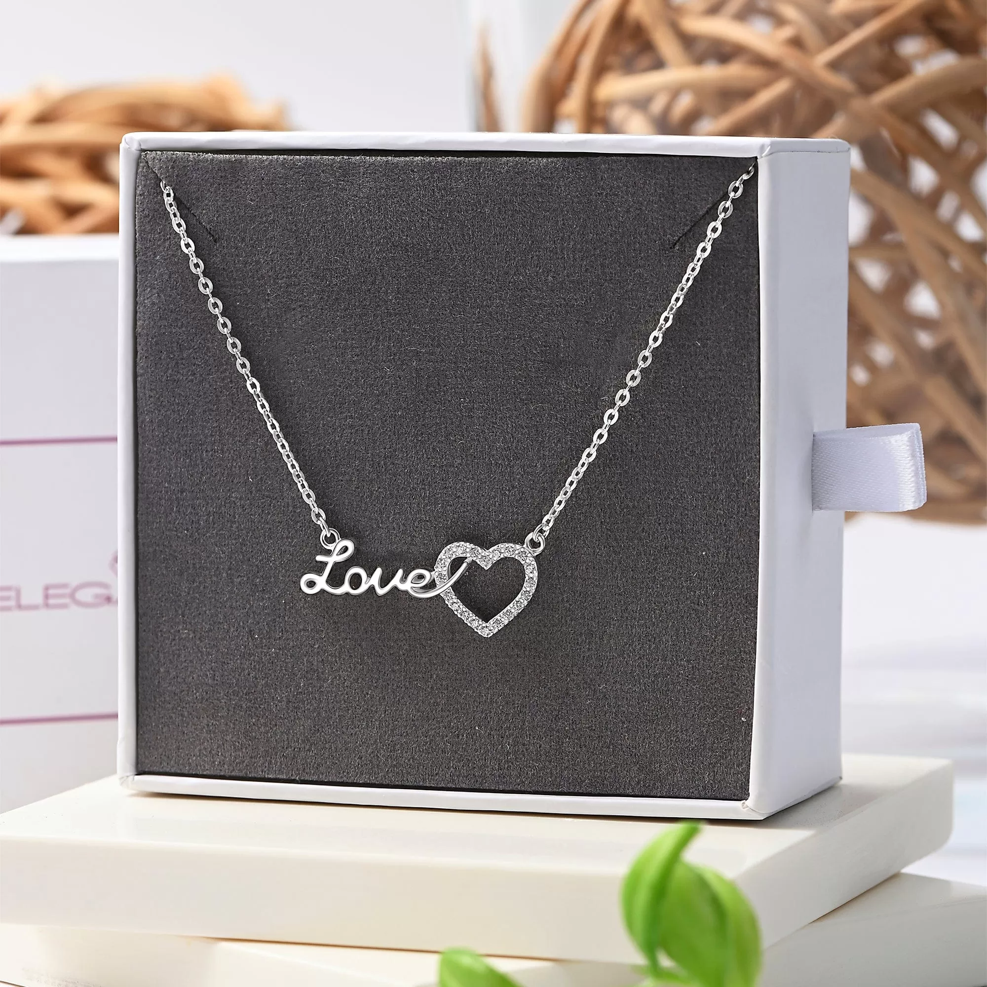 Forever Love Interlocked Heart Necklace Silver