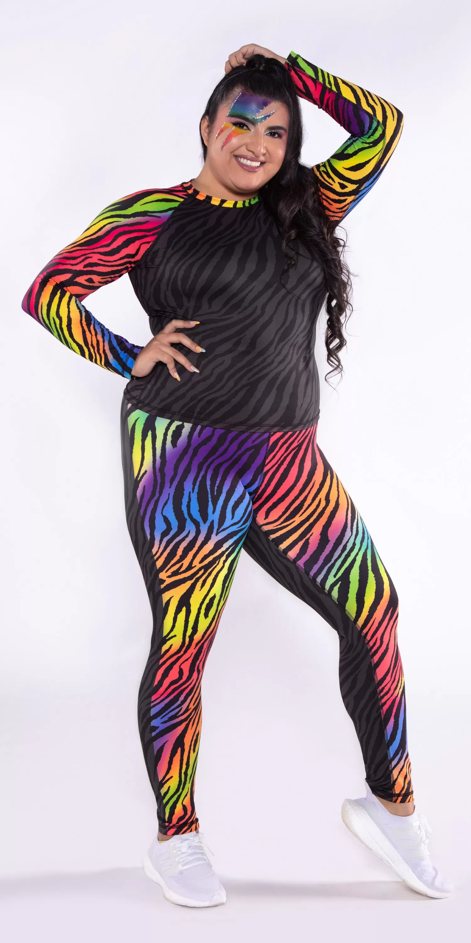 Glamrock Zebra - Long-Sleeve Rashguard