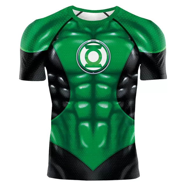 Green Lantern Compression 'War of the Lanterns' Short Sleeve Rashguard