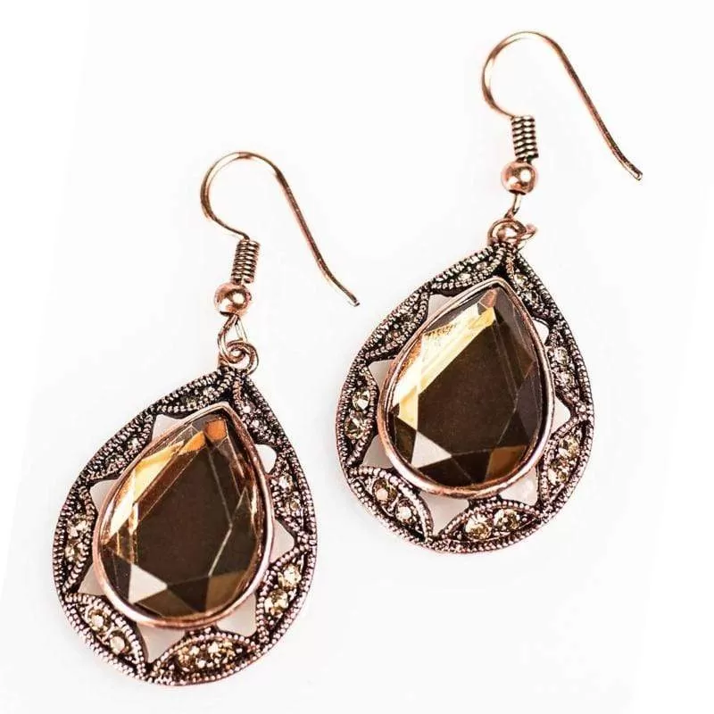 Happy Anniversary Copper Earrings